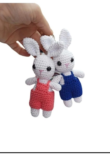 Tavşanlı Amigurumi Anahtarlık (Tekli) Tüm Yaş Grupları Için