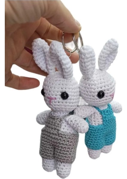 Tavşanlı Amigurumi Anahtarlık (Tekli) Tüm Yaş Grupları Için