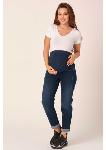 Hamile Regular Fit Kot Pantolon Lacivert