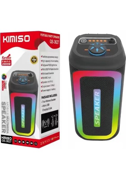 QS-3627 Bluetooth Rgb Hoparlör