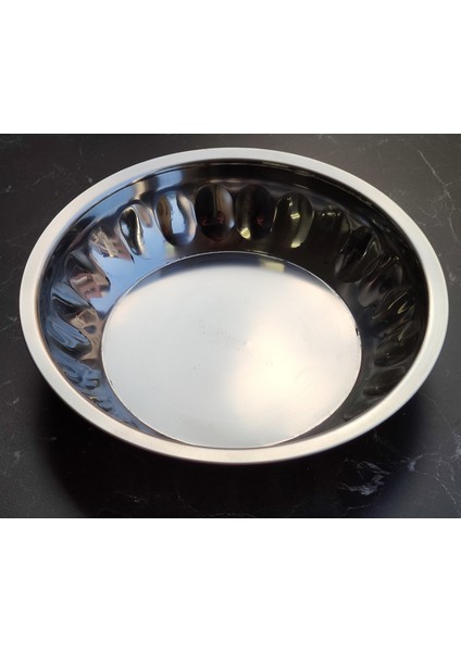 Çelik Salata Tabağı Meyve Tabağı 25CM Şık ve Dayanıklı Tas