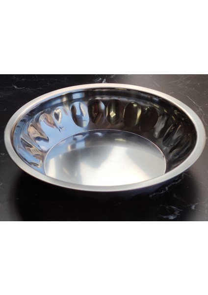 Çelik Salata Tabağı Meyve Tabağı 25CM Şık ve Dayanıklı Tas