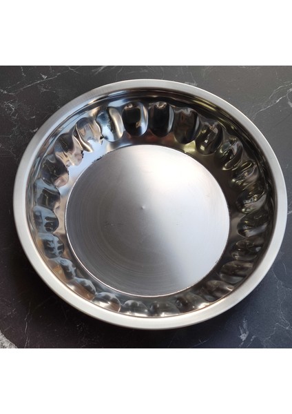 Çelik Salata Tabağı Meyve Tabağı 25CM Şık ve Dayanıklı Tas