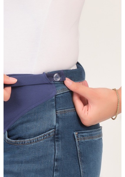 Hamile Arka Kemerli Kot Pantolon Mavi fırsatları