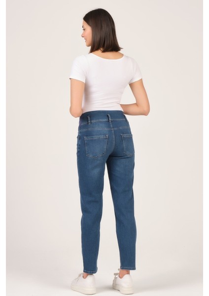 Hamile Arka Kemerli Kot Pantolon Mavi indirimleri