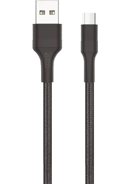 Populermarketim - Force CB431M Hasır Örgü ve Ekstra Güçlendirilmiş Silikon Başlıklı Micro USB Hızlı Şarj ve Data Kablo