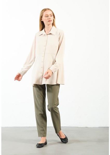 Hamile Uzun Kollu Gömlek Krem fırsatları