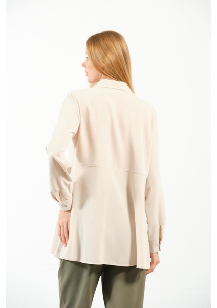 Hamile Uzun Kollu Gömlek Krem indirimleri