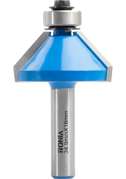 Ahşap Freze Bıçakları 12B-34916008 45° Rulmanlı Motif Freze Ucu Sap(D): 8 mm