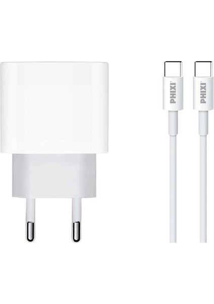 Populermarketim - Force QCH281T Pd Destekli 15W Type-C To Type-C USB Kablolu Şarj Cihazı