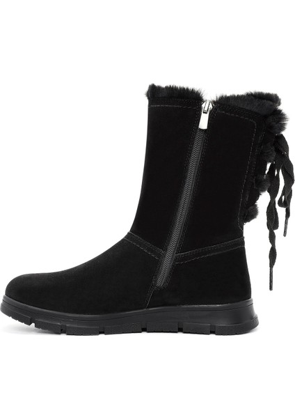 Kadın Siyah Fermuarlı Süet Bot 24WFE252510 fiyatları