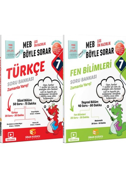 7. Sınıf Türkçe Soru Bankası ve 7. Sınıf Fen Soru Bankası