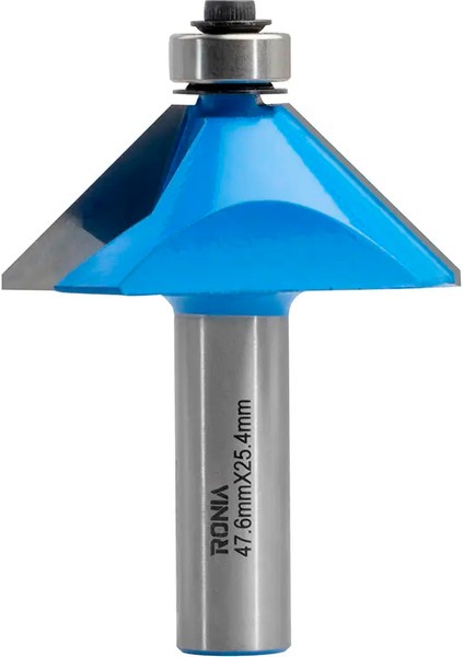 Ahşap Freze Bıçağı 12B-47625412 Rulmanlı 45 Derece Pah Freze Ucu Sap 12 mm fiyatları