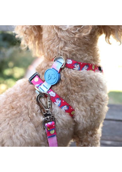 Dog.ist Follow Your Unicorn Premium Sürdürülebilir Küçük ve Büyük Irk H Tipi Köpek Göğüs Tasması