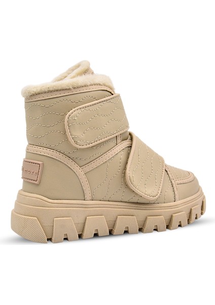 Annabel Nakış Detaylı Içi Peluş Kürklü Çift Cırlı Kız Çocuk Bot Bej Rengi fiyatları