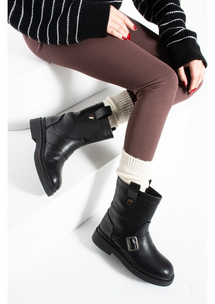 Juten Siyah Cilt Içi Peluş Kadın Bot modelleri