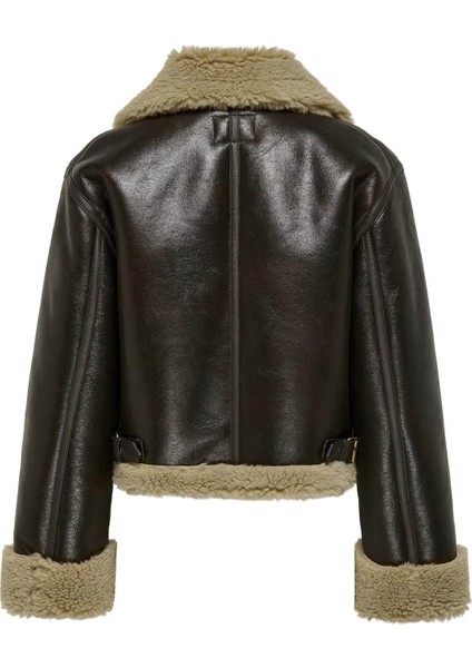 Onlverona Faux Bonded Jacket Kahverengi Kadın Deri Mont 15322434 fırsatları