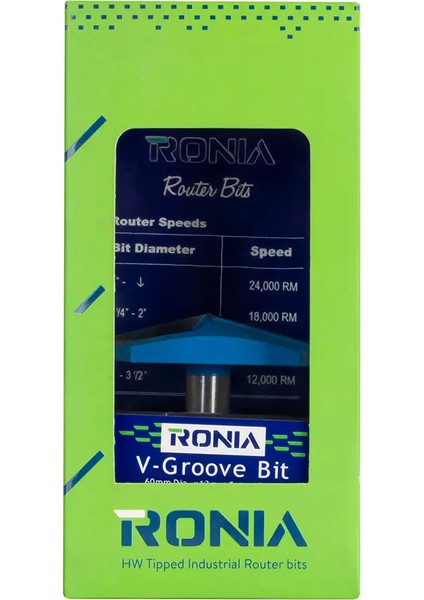 Ahşap Freze Bıçağı 09-60013012V150 Kavisli V-Yivli 150 Derece Freze Ucu Sap 12 mm modelleri