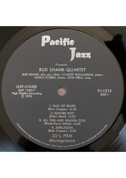 The Bud Shank Quartet Featuring Claude Williamson - Bud Shank