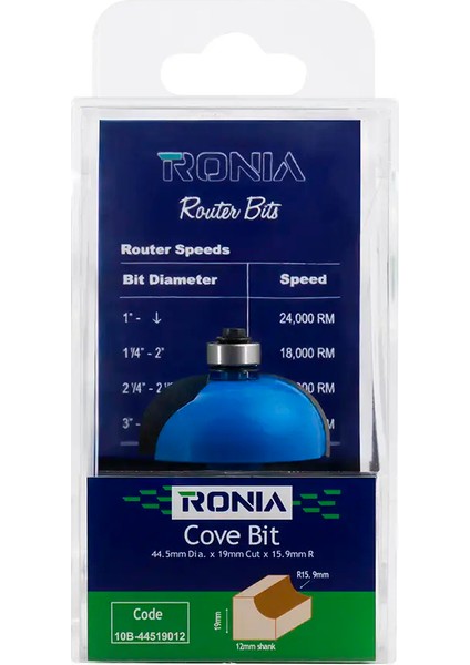 Ahşap Freze Bıçağı 10B-44519012 Rulmanlı Lamba Radüs Freze Ucu Sap 12 mm modelleri