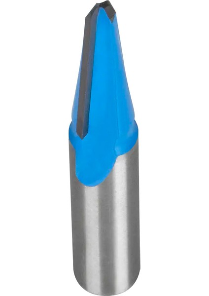 Ahşap Freze Bıçağı 09-08020008V Kavisli V-Yivli Freze Ucu Sap 8 mm