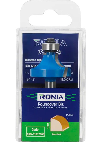 Ahşap Freze Bıçağı 05B-31817008 Lamba Freze Ucu Sap(D): 8 mm fırsatları