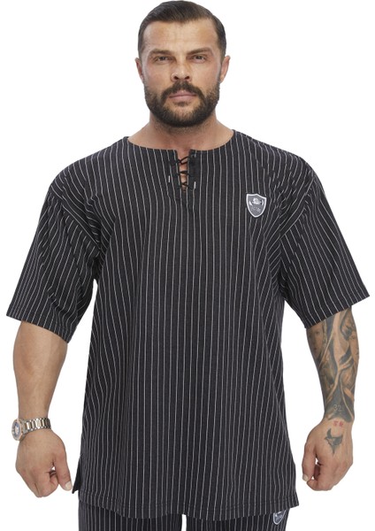 Oversize Bağcıklı Pamuklu T-Shirt Bgsm 3353