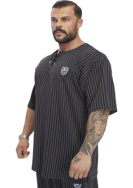 Oversize Bağcıklı Pamuklu T-Shirt Bgsm 3353