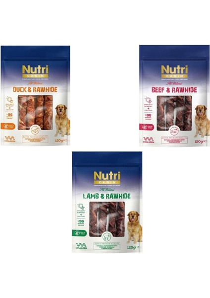 Rawhide Orta Büyük Irk Köpek Kemik Ödülü 120 gr x 3 Çeşit