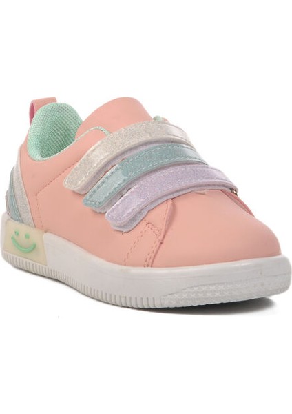 Pudra Mint Kız Cırtlı Çocuk Sneaker