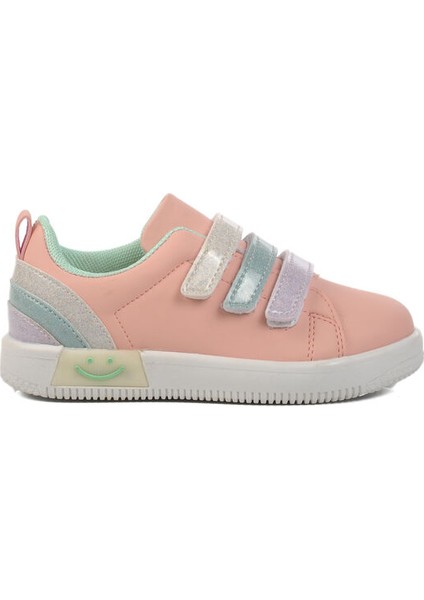 Pudra Mint Kız Cırtlı Çocuk Sneaker