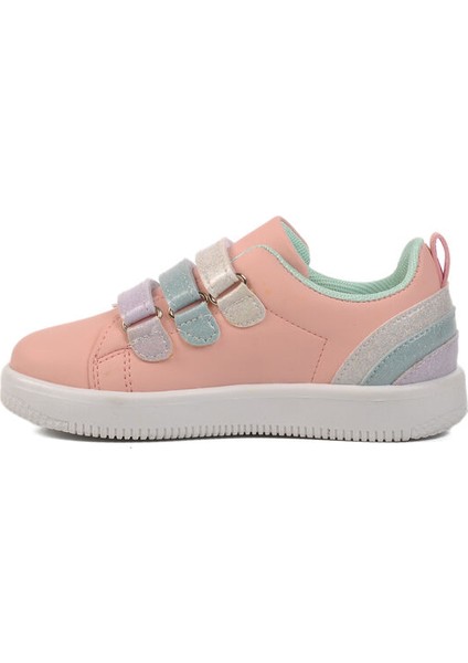 Pudra Mint Kız Cırtlı Çocuk Sneaker