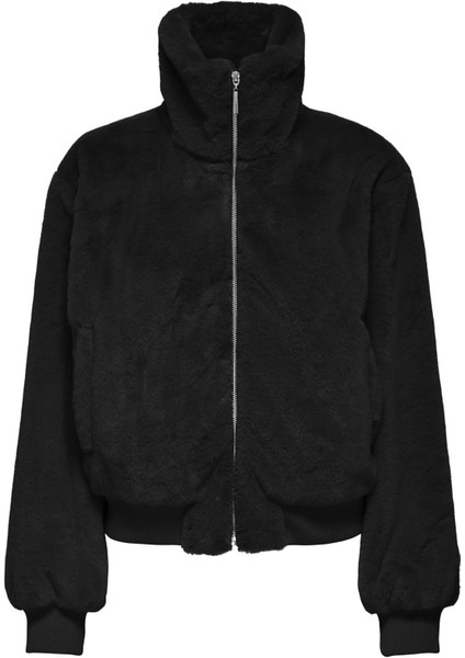 Kadın Dik Yaka Peluş Ceket - 15327330 fırsatları