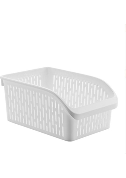 Buzdolabı Sepeti Dolap Içi Düzenleyici Sepet Organizer Beyaz 4 Adet 30X16X17 No:2