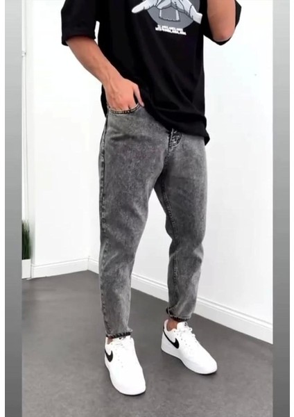 Erkek Boyfiend Gri Kot Pantolon