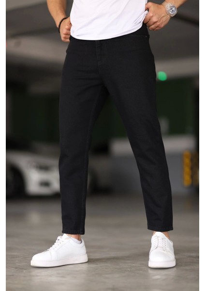 Erkek Boyfiend Siyah Kot Pantolon