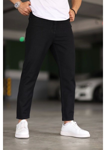 Erkek Boyfiend Siyah Kot Pantolon