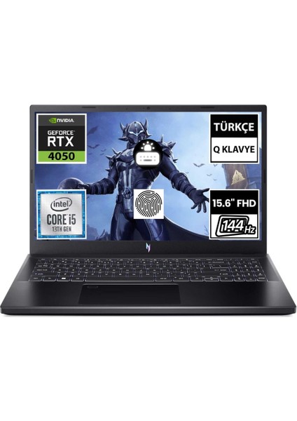 Nitro V15 ANV15-51S2 NH.QNBEY.001 I5-13420H 16GB 256SSD RTX4050 15.6" Fhd Fdos T. Bilgisayar