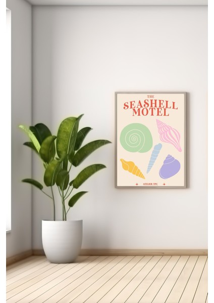A3 Seashell Motel Baskılı Poster