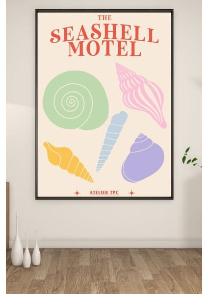 A3 Seashell Motel Baskılı Poster