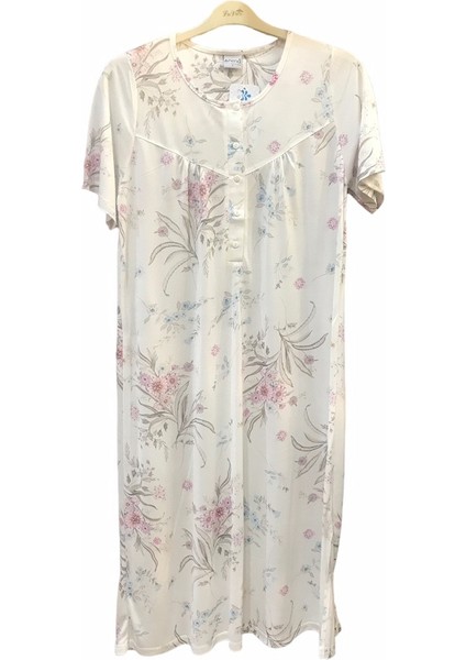 -22462-KISA Kollu Robalı Patlı Gecelik