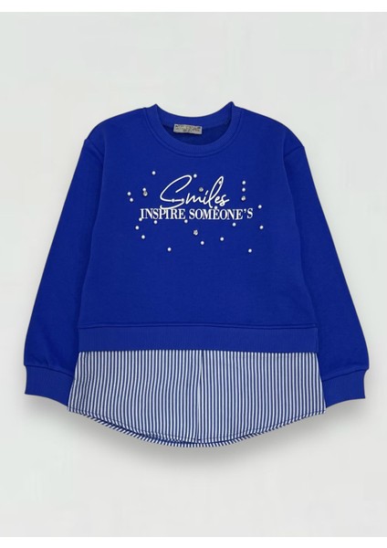 Kız Çocuk Gömlek Detaylı Sweatshirt