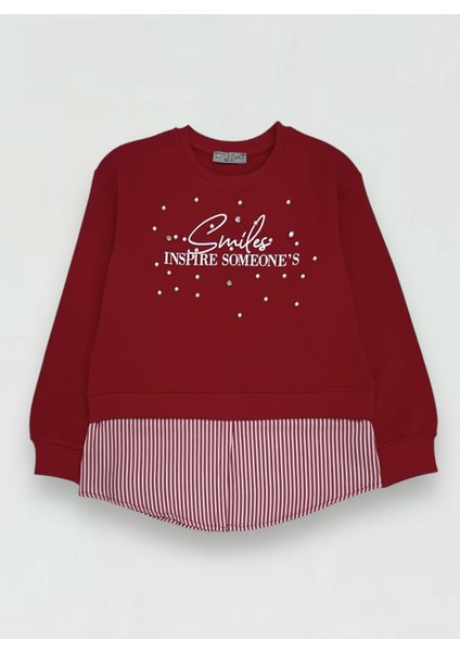 Kız Çocuk Gömlek Detaylı Sweatshirt