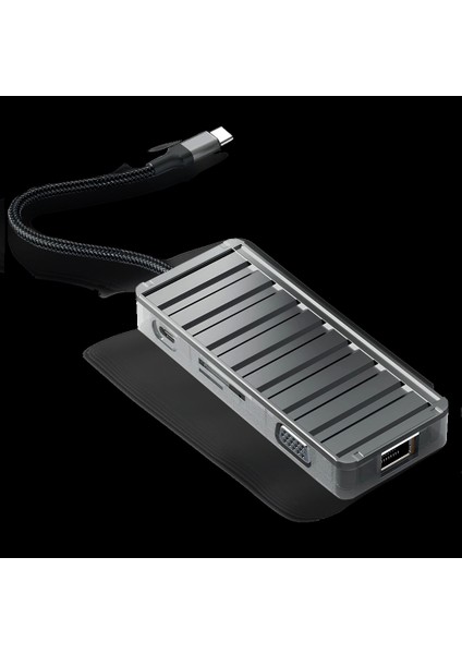 Populermarketim - Force 9 In 1 USB C To Hdmı VGA Ethernet Hub Çoklayıcı Hub fiyatları