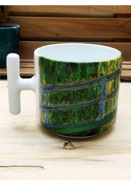 Dali, Van Gogh, Picasso, Kandinsky, Klimt, Monet Tasarımlı 6'lı T Kulplu Kupa Bardak Mug ve Taş Bardak Altlığı Seti