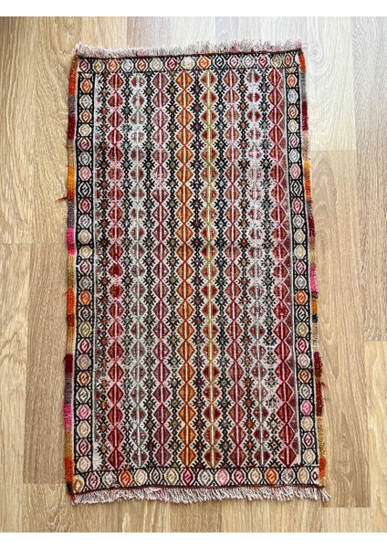 50X90 cm El Dokuma Fas Stili Geometrik Desenli Renkli Harika Anadolu Kilim