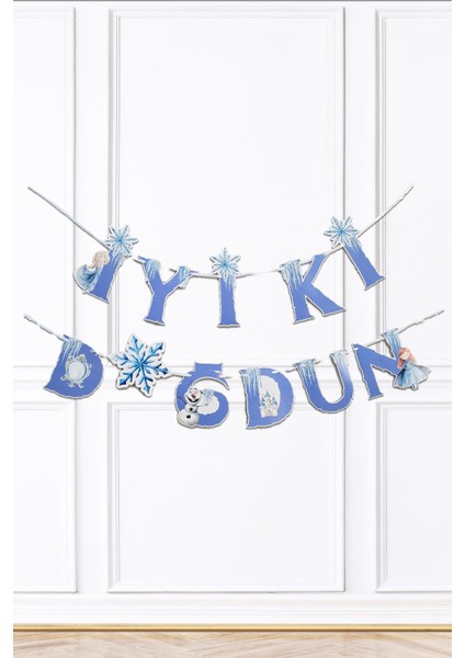 Elsa Konsept Frozen Karlar Ülkesi Tema Iyi Ki Doğdun Banner