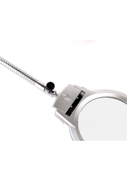 Populermarketim - 2.5X90 mm 5X24 mm Büyüteç, Mandallı Metal Hortumlu Masa Üstü Büyüteç fırsatları