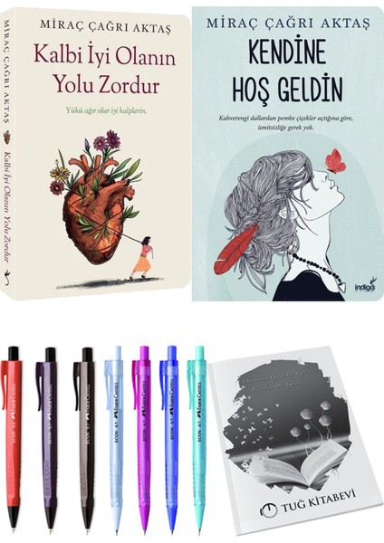 Kalbi İyi Olanın Yolu Zordur Miraç Çağrı Aktaş ve Kendine Hoş Geldin Miraç Çağrı Aktaş 2li Set + Hediyeli