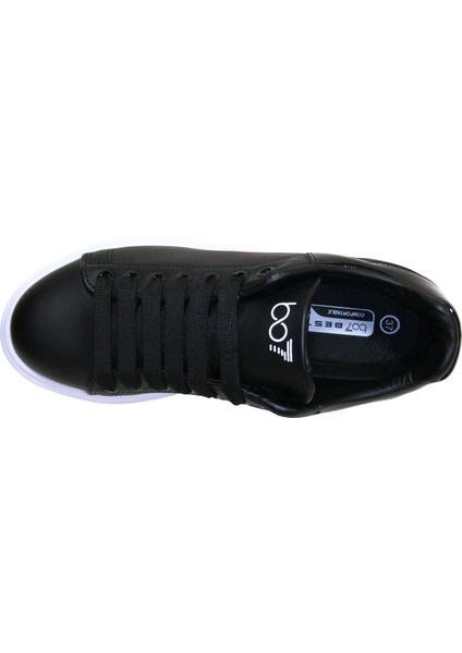 Bestof Siyah Beyaz Bağcıklı Sneakers Spor Ayakkabı fırsatları